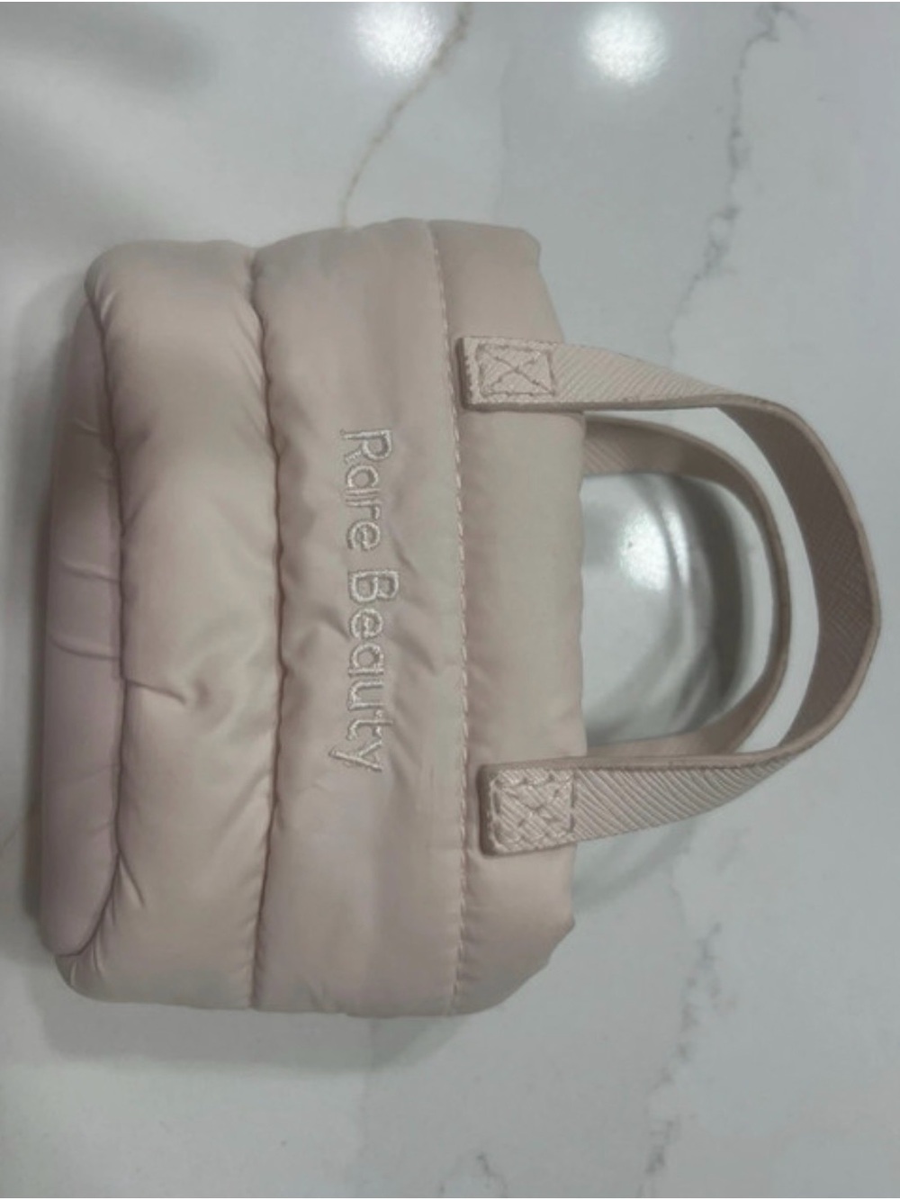 Rare Beauty Blush Quilted Mini Tote